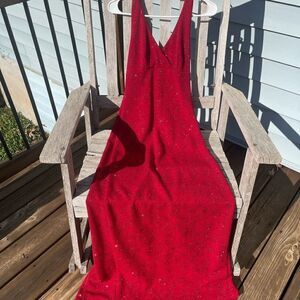 Beautiful deep red glitter prom/formal dress